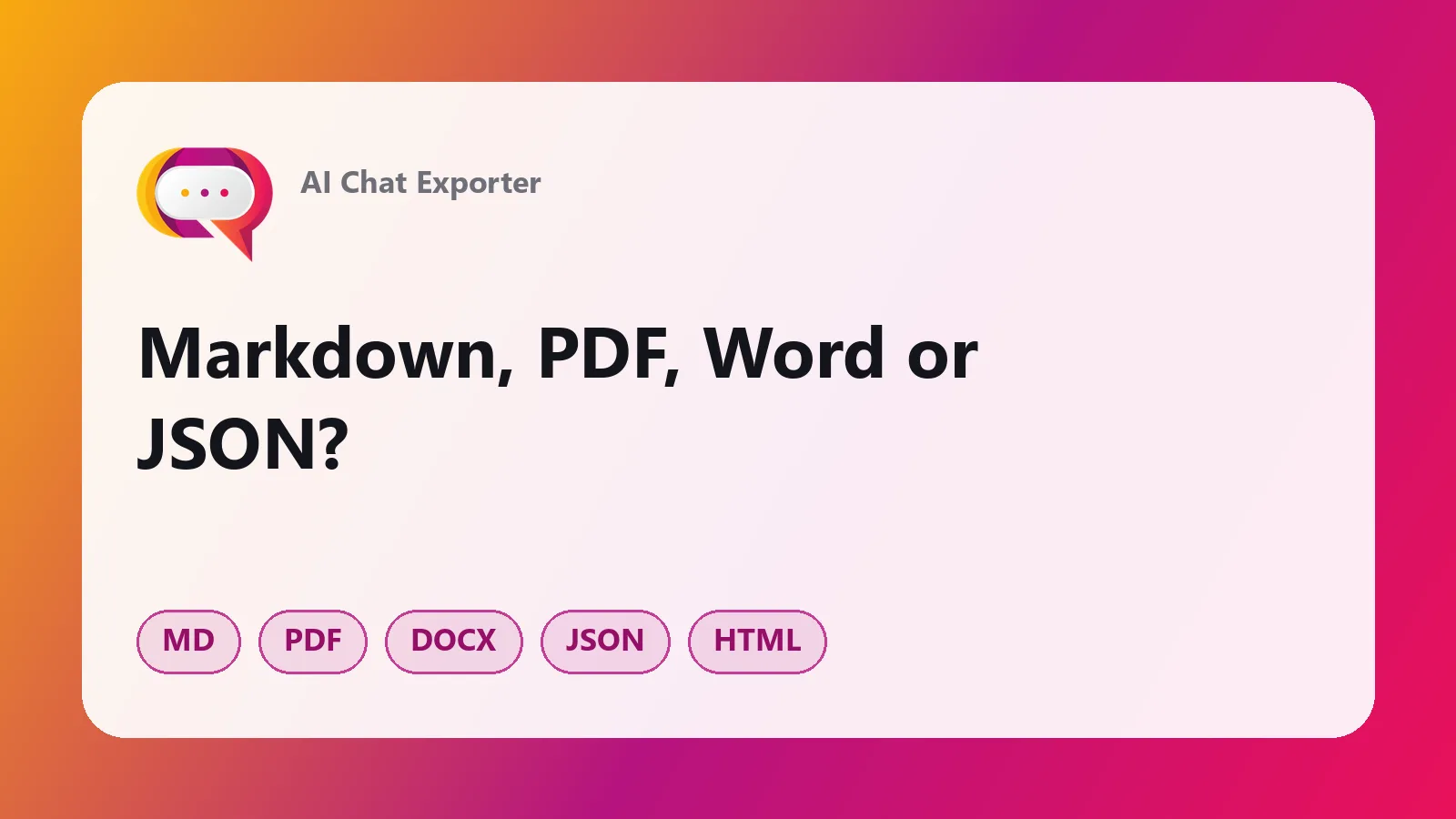 File icons for Markdown, PDF, Word and JSON